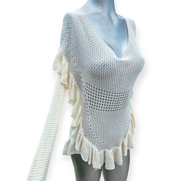 Anthropologie Angel Of The North White Long Sleeve - Picture 1 of 8